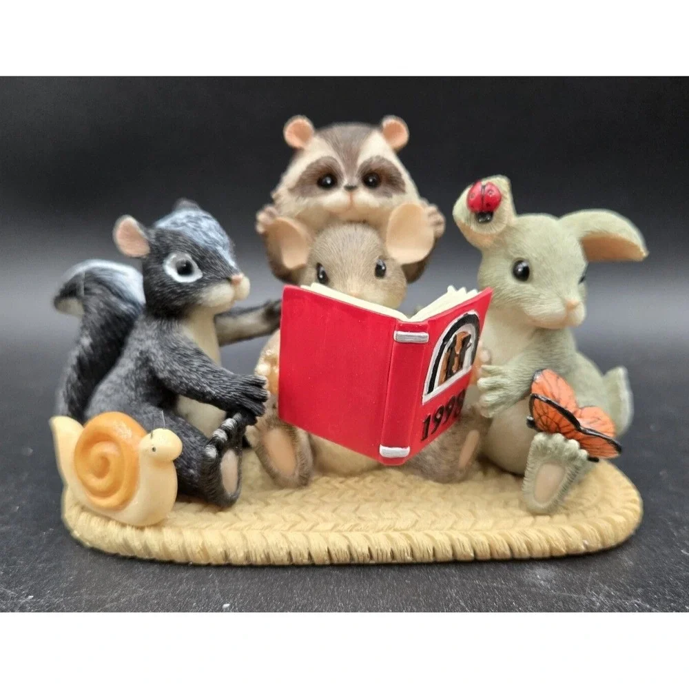 Charming Tails Collection Of Friends Raccoon Skunk Mouse Bunny Signed Dean Griff